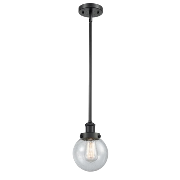 Innovations 916-1S-BK-G204-6-LED Beacon 1 Light Pendant part of the Ballston Collection, Matte Black