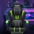 thumbnail image 2 of Hoffree Big and Tall Gaming Chair with Footrest Gamer Chair with Massage Heavy Duty Game Chair with Lumbar Support and Headrest Height Adjustable for Adults, 400lb, 2 of 10