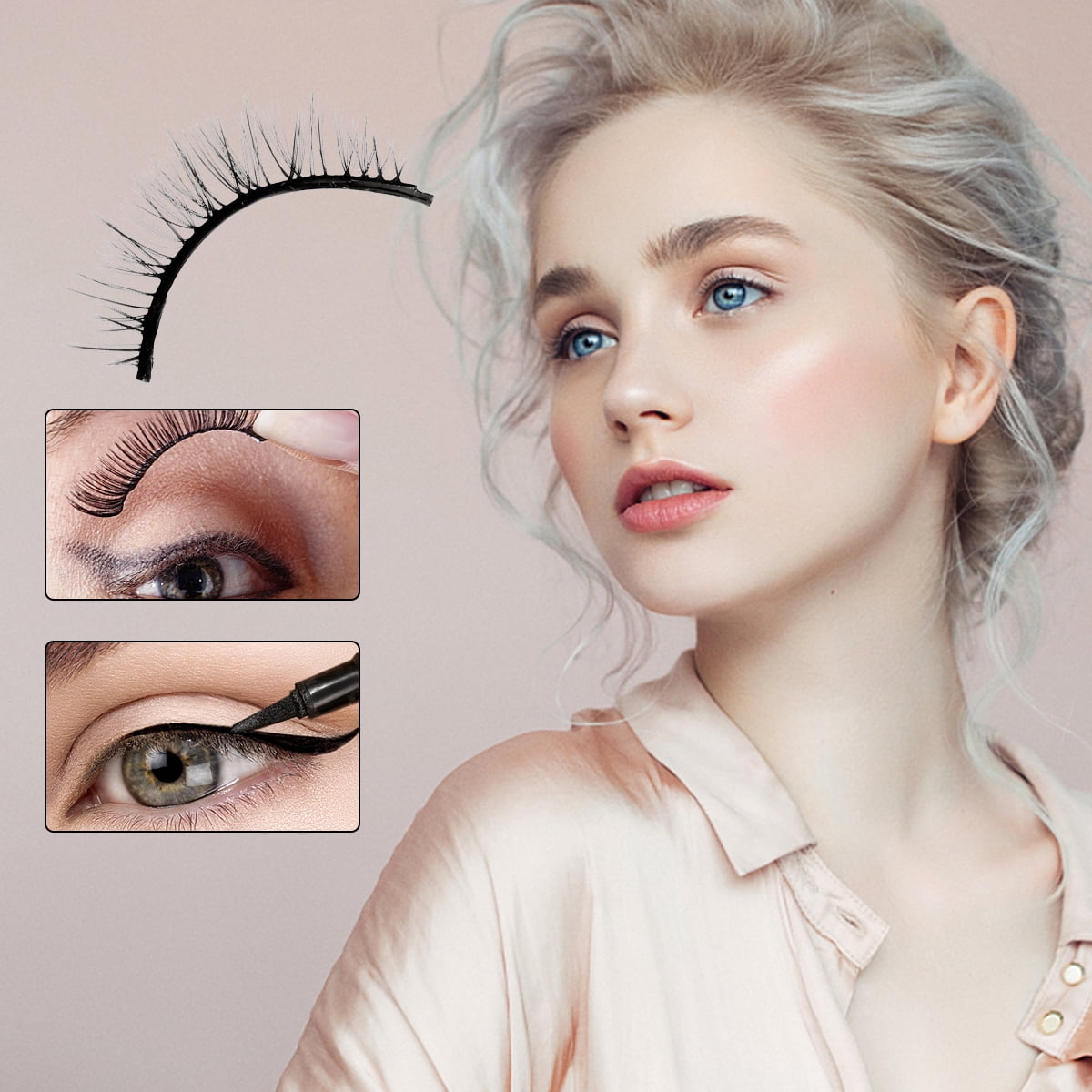 Everso False Eyelashes Without Glue Natural Fluffy False Eyelashes