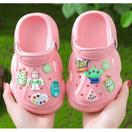 

Toddler Kids Boys Girls Cute Garden Clogs Water Sandals Slip-on Shoes Slipper Slides Cartoon Lightweight Summer Outdoor Beach Pool Play Shoe