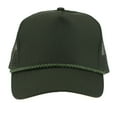 thumbnail image 4 of Classic Mens 5 Panel Twill Mesh Black Trucker Hat Olive, 4 of 4