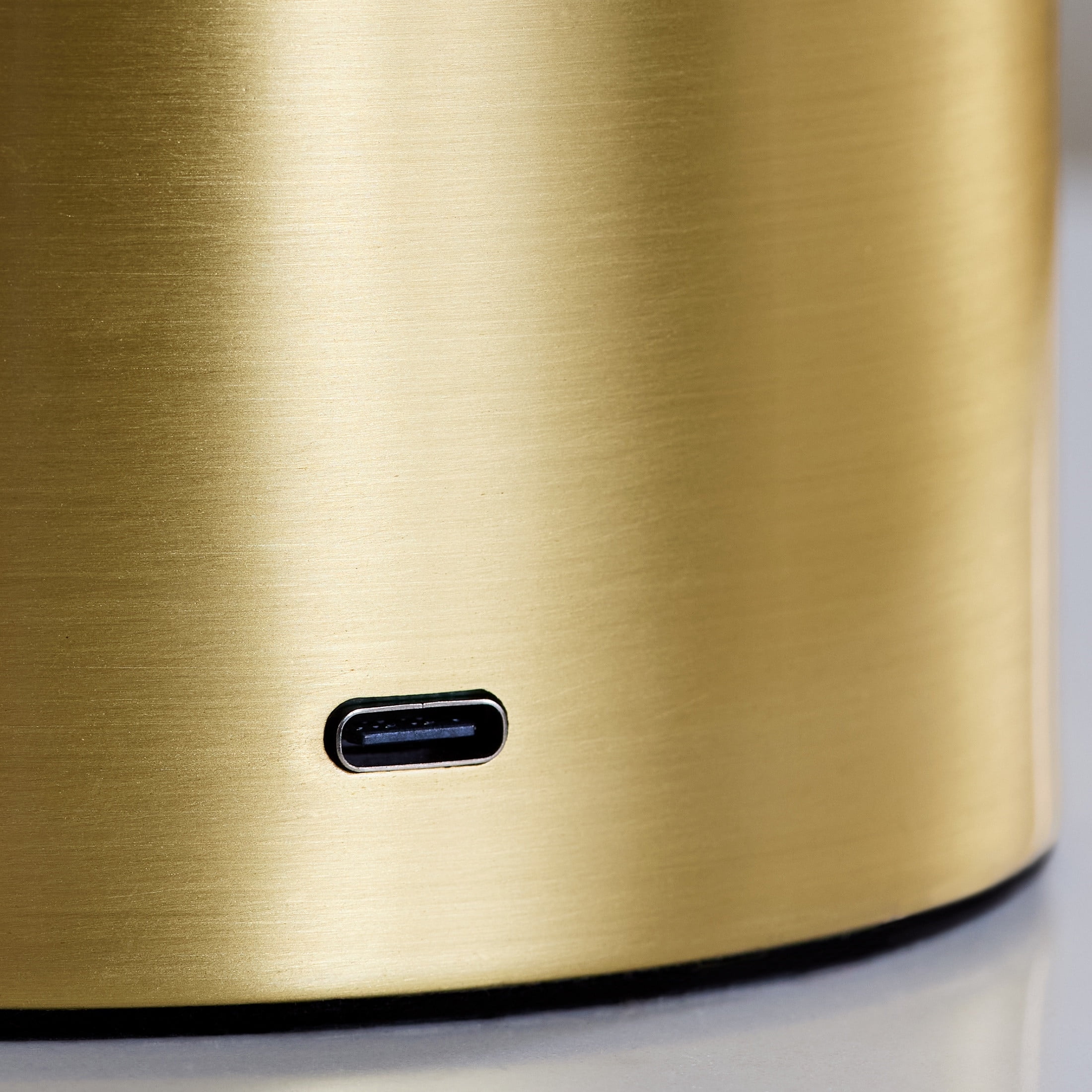 Better Homes & Gardens 9 inch Height Glass Uplight, Touch switch, USB-C Charging Cable included