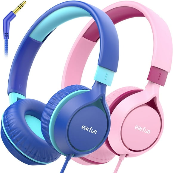 Auriculares EarFun S1 para niños, plegables, con cable, límite de volumen de 85 dB