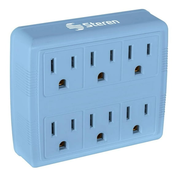 Adaptador Steren 6 Entradas WMS-1219 Azul