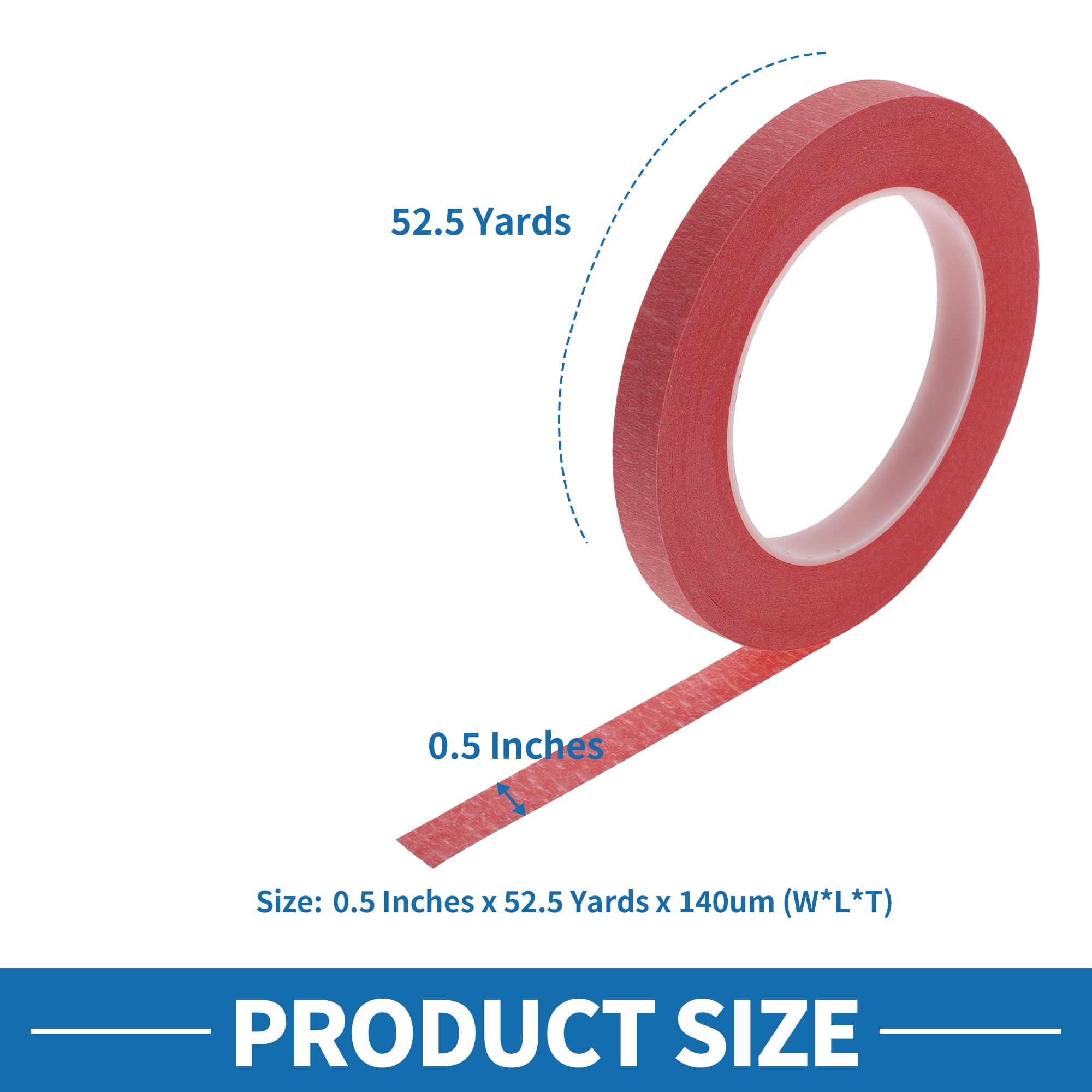 Unique Bargains Painters Tape Easy Removal for Various Surfaces Red