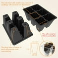 thumbnail image 4 of 3 Pack Seed Starting Tray, Plant Germination Trays, Seed Starter Kit with Adjustable Humidity Vented Dome, Plant Growing Kit 6.6" x 4.5", Total 36-Cell, Black, 4 of 4