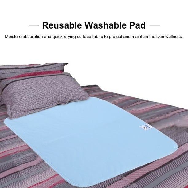 Spptty 2pcs Reusable Washable Pad An Absorbent Pad For Adults Incontinence  Pad Blue + White 