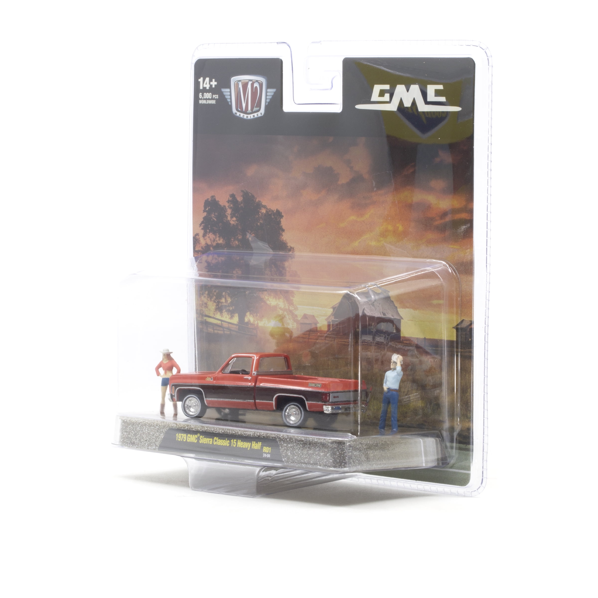 (4 pack) M2 Machines Diorama Auto-Figs Diecast Toy Cars & Truck (Vehicle and Figurines, Styles May Vary)
