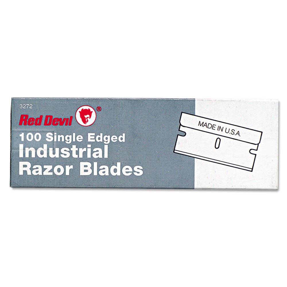 Red Devil Single Edge Scraper Razor Blades, 100 Box