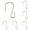 Gold*5, variant on CICRKHB S Hooks Small, Key Hanger, Small Hooks for Hanging, 304 Stainless Steel S Hooks, 1 Pack Mini S Shaped Hangers for Jewelry, Plants, Keys, Rust Proof Metal Wire Connectors