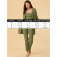thumbnail image 5 of Unique Bargains Women's Knit Lounge Sleepwear Pants Shrug Cardigan 3ps Pajama Set, 5 of 5