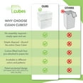 thumbnail image 7 of Clean Cubes 4-Gallon Pop-Up Trash Bins, 3-Pack, White – Disposable, Collapsible, with Fitted Trash Bags, 7 of 7