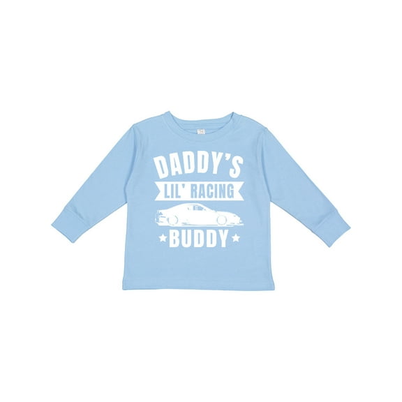 Inktastic Daddys Lil Racing Buddy Boys or Girls Long Sleeve Toddler T-Shirt
