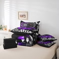 thumbnail image 4 of Erosebridal Cool Speed Racing Bedding Sets Twin Size, Checkered Comforter Sets with Sheets, Car Sports Decor, Reversible 7 Pieces, 4 of 5