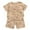 Khaki, variant on Baby Boy Girl Cute Soft Clothing Sets Short Sleeve Tops and Pants Kids 2pcs Casual Outfits Spring Fall Summer Unisex Loungewear Outfits Set(Beige,18-24 Months)