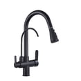thumbnail image 1 of Black And Golden Filtered Crane For Kitchen Pull Out Sprayer Drinking Water Three Ways Water Filter Tap Kitchen Faucet Hot Cold ,Effortless Installation, 1 of 7
