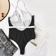 thumbnail image 3 of Womens One Piece Swimsuits Chest Cut Out Asymmetric Monokinis Swimwear Tummy Control Bathing Suits, 3 of 8