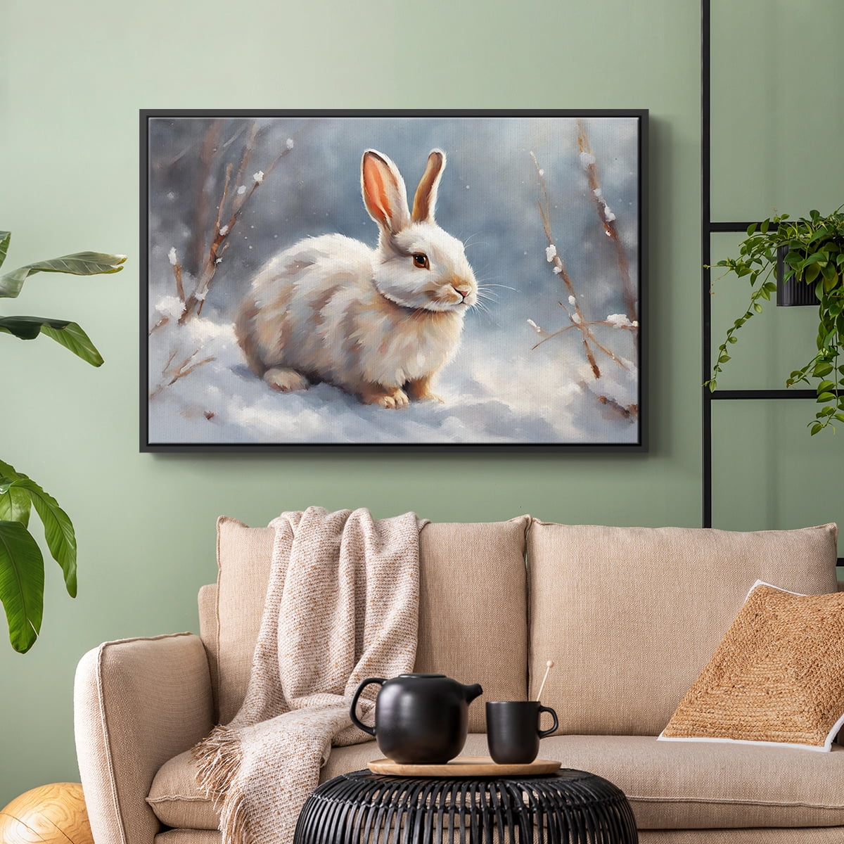 Vintage Landscape-CCVI By Wexford Home Framed in Black Wood Gallery Wrapped Canvas 25 in. x 37 in.
