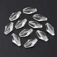 thumbnail image 2 of 40pc Transparent Clear Acrylic Faceted Teardrop Beads 20x11x6mm, 2 of 2