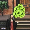 thumbnail image 4 of PMU 25 Pcs Graduation Balloons PartyTex 11 inch Premium Lime Green with All-Over Print Black Grad Caps-Confetti and Streamers Graduation Party Decorations, 4 of 7