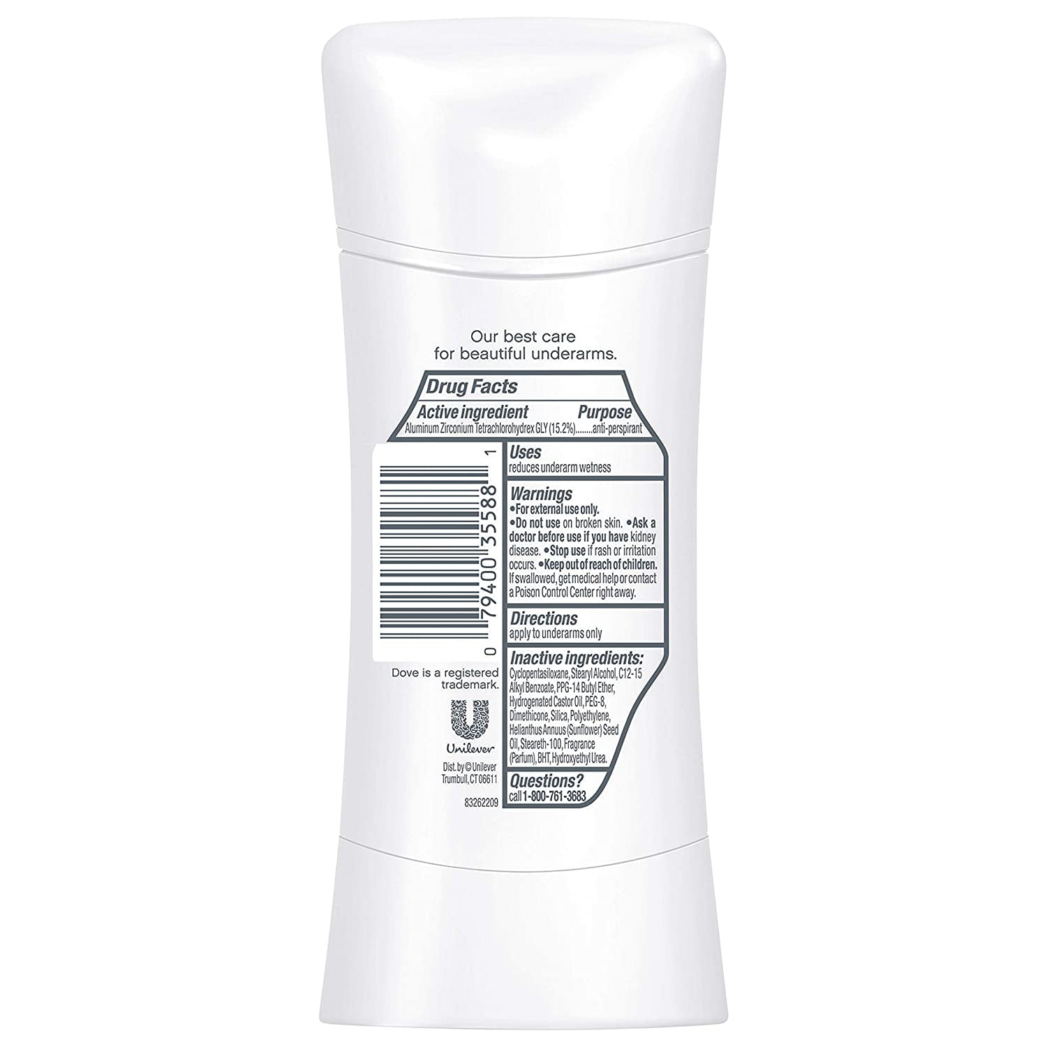 Dove Advanced Care Antiperspirant, Sensitive 2.60 oz (Pack of 4)