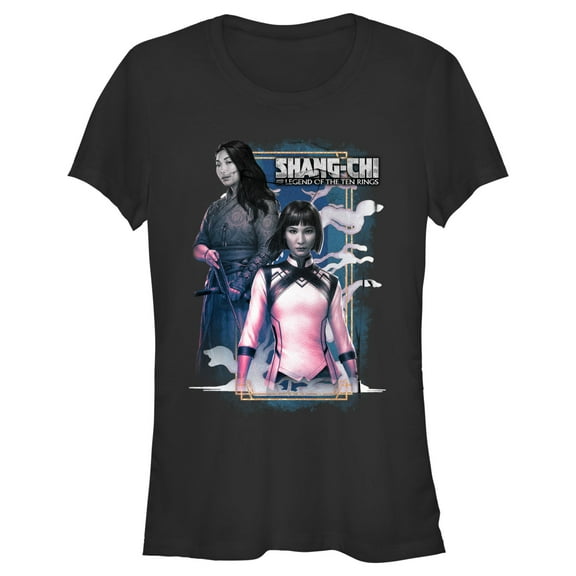 Junior's Marvel Shang-Chi and the Legend of the Ten Rings Katy Chen and Xialing  Graphic Tee Black 2X Large