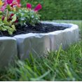 thumbnail image 2 of 1pc Decorative Faux Stone Dark Gray Plastic No-Dig Edging Kit Decorative Garden Fences Edging, Lawn Edge Flower Bed Border for DIY Patio Walkways Yard, Size 120 x 2.7 in$$Garden & Patio, 2 of 7
