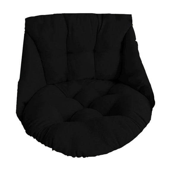Thickened Oversized Hanging Chair Cushion - Soft Cloth Basket Swing Cushion, Universal Pad for Single Sofa Cradle Indoor Outdoor Swing Chair （ Black ）