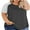 Gray, variant on Womens Plus Size Tops Short Sleeve T Shirts Striped Raglan Tee Shirts Causal Summer Tunics Blouses