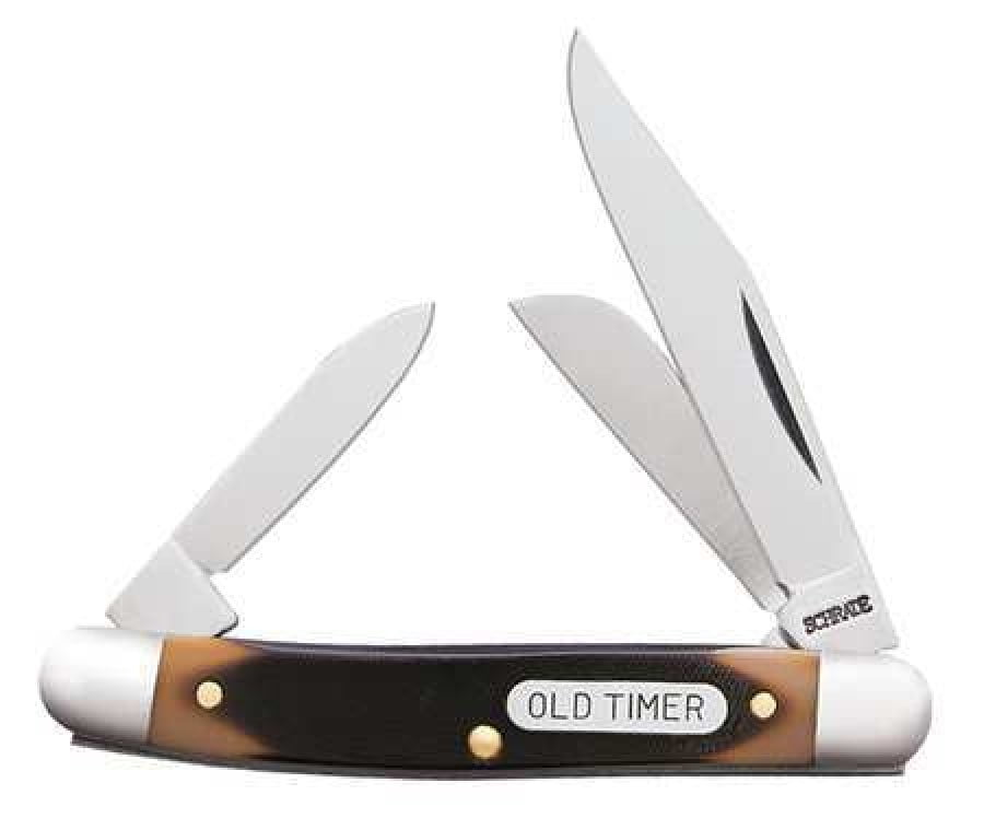 Old Timer SCHRADE 108OTCP Folding Knife,3 Blades,2 In,Brown Walmart