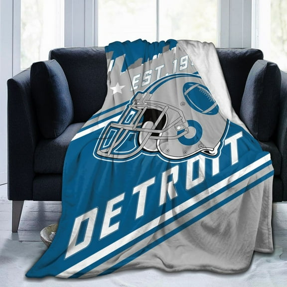 Detroit Blanket, Gifts for Men Women Sports Team Color Blanket Soft Lightweight Flannel Blanket Decor for Sofa Bed 60"x50"