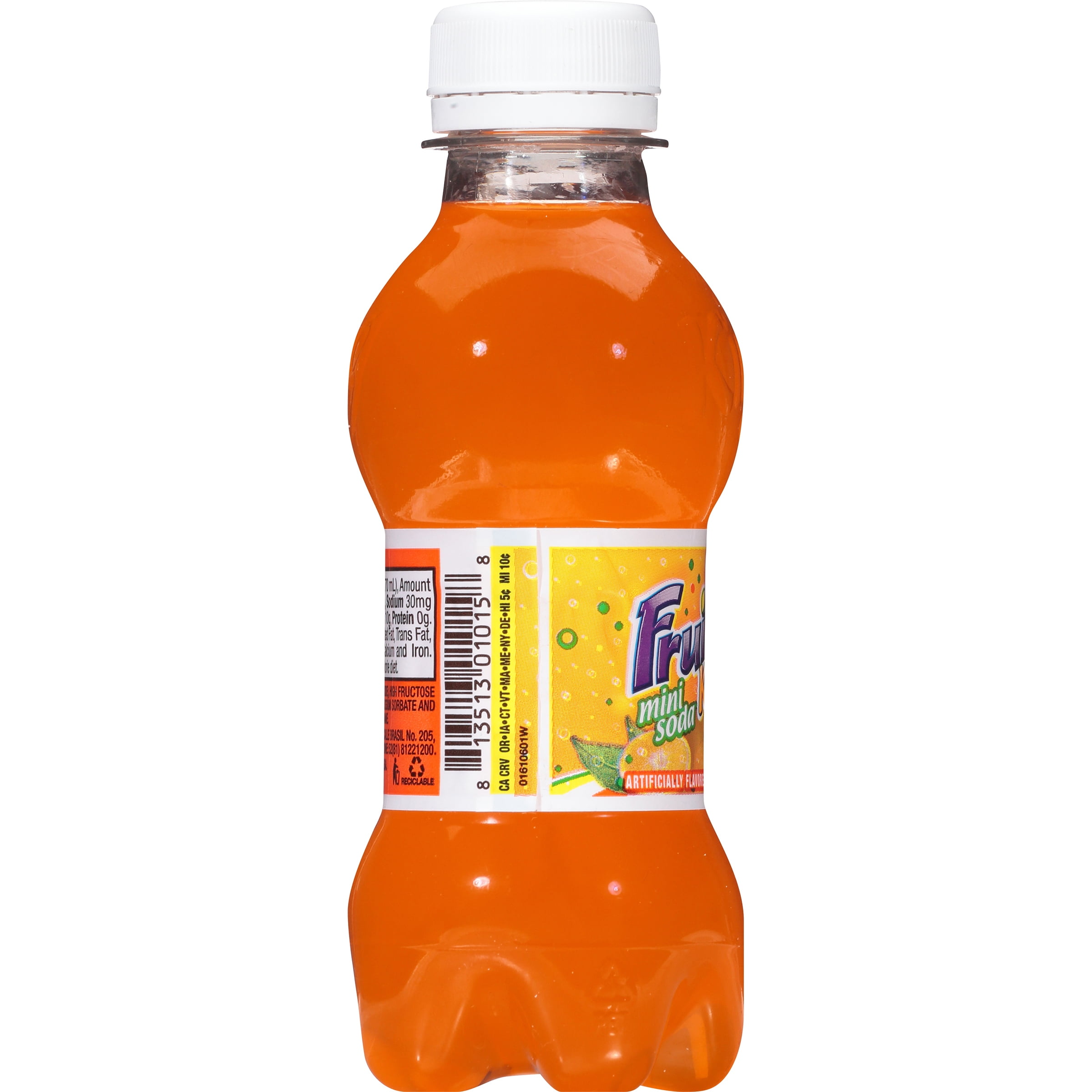 Fruity King Mini Soda, Orange, 5.75 Fl Oz