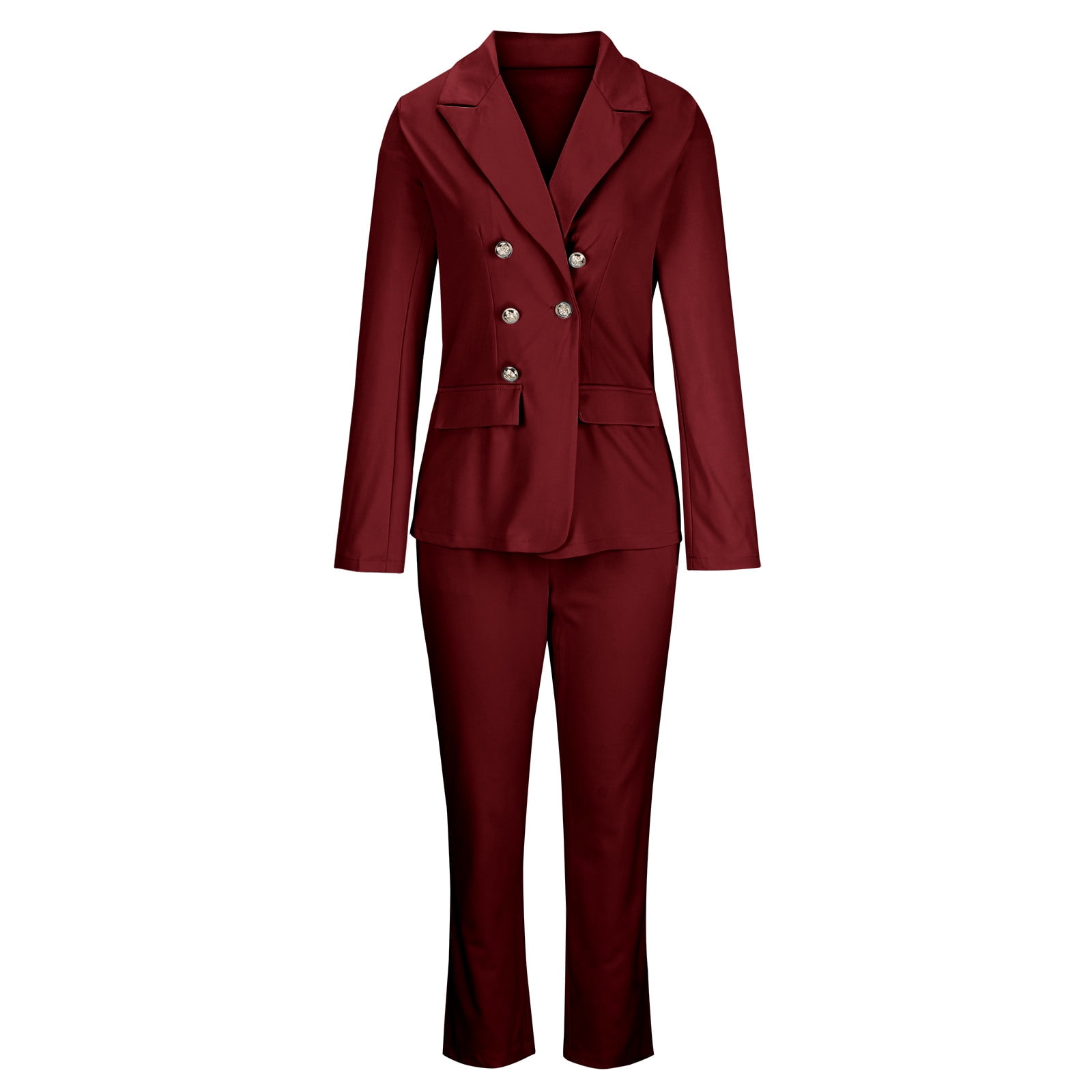 Scyoekwg Women Blazer Outfit Business Office Work 2 Piece Sets