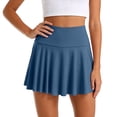 thumbnail image 4 of larppty High Waisted Tennis Skirt for Women Skorts Skirts with Pockets Casual Modest Long Golf Athletic Running（Navy， XL）, 4 of 8
