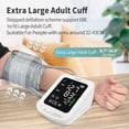 thumbnail image 2 of CONTEC08E Blood Pressure Monitor-Adjustable Cuff Kit & Automatic Upper Arm Machine Screen Display,Adult largest cuff(8-17 in), 2 of 5