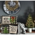 thumbnail image 5 of Christmas Pillow Covers Decoration Farmhouse Buffalo Check Plaid Throw Pillow Covers Great Gift for Christmas 18" x 18" Set of 4, 5 of 7