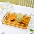 thumbnail image 3 of Plateau de Service avec Poignées Plateau à Thé Dîner Fête Maison Plateau de Service Transparent Épaissi Collation Fruits Café, 3 of 5