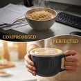 thumbnail image 4 of 30 oz / 900 ml Ceramic Soup Bowl, Large Bowl with Handle and Vented Lid, Microwave Safe Food Storage Container for Ramen, Noodle, Cereal, Fruit, Salad, 4 of 8