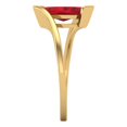 thumbnail image 3 of Solitaire Engagement Ring for Women - 2ct Simulated Ruby in 14K Yellow Gold Promise Ring, 3 of 6