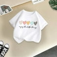 thumbnail image 2 of Youmylove Girls Simple T-Shirts Girls Cute Graphic Print Round Neck Short Sleeve Tee Summer Casual T Shirt Casual Daily Shirt for Kids Sports Wear, 2 of 4