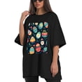 thumbnail image 4 of Plus Size Shirt for Women Black Tops for Women Short Sleeves Shirt for Women Easter 188 T Shirt Crewneck Shirt for Women XS, 4 of 5