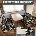 thumbnail image 2 of XYZCANDO Sea Turtle RV Dinette Cushions Floral Camper Decor Universal Bench Cushion Comfortable Couch Cover 2 Cushion Sofa Stretchable Slip Covers for Loveseat Furniture Covers for Women Black, 2 of 7