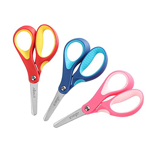  LIVINGO Scissors for School - Sharp Pointed Tip All Purpose  Scissors Students Teachers Crafts Middle High School College Office Home,  Right & Left Handed Scissors, Blue, Green, Purple, 3 Pack, 7