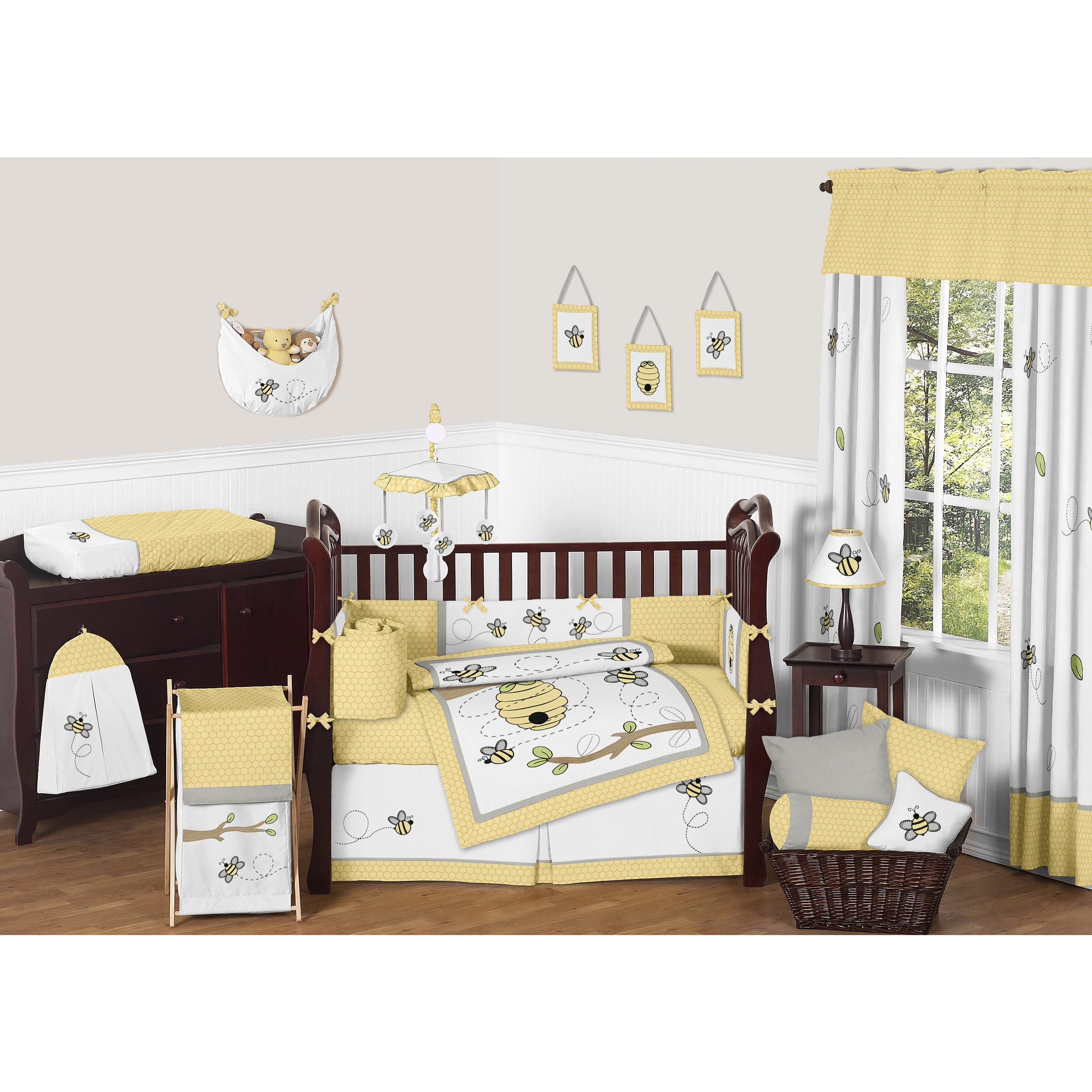 Fitted Crib Sheet For Bumble Bee Baby Toddler Bedding Set