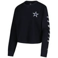 thumbnail image 2 of Women's New Era  Navy Dallas Cowboys Sport Night Thermal Long Sleeve Cropped-T-Shirt, 2 of 3