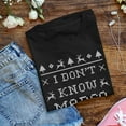 thumbnail image 2 of I Don't Know Margo Christmas T-Shirt for Women - Funny Costumes | Cool Graphic Tee Idea (Black), 2 of 2