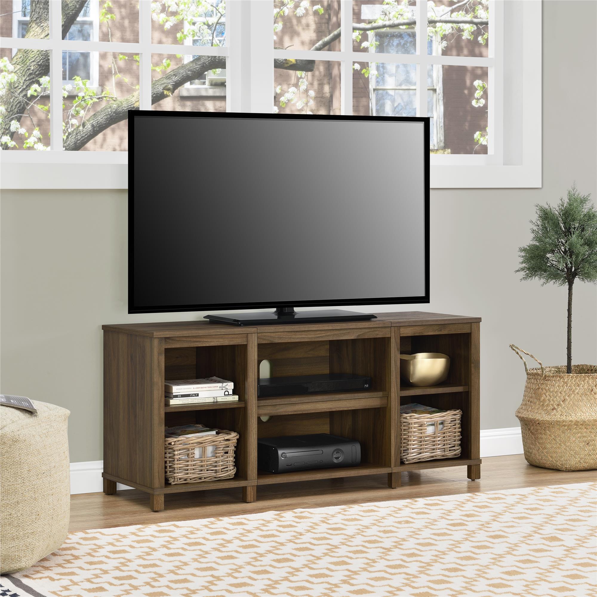 Mainstays Parsons TV Stand for TVs up to 50", Canyon Walnut - image 4 of 15
