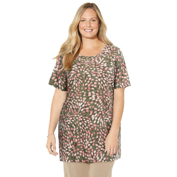 Catherines Women's Plus Size Easy Fit Teardrop Tunic