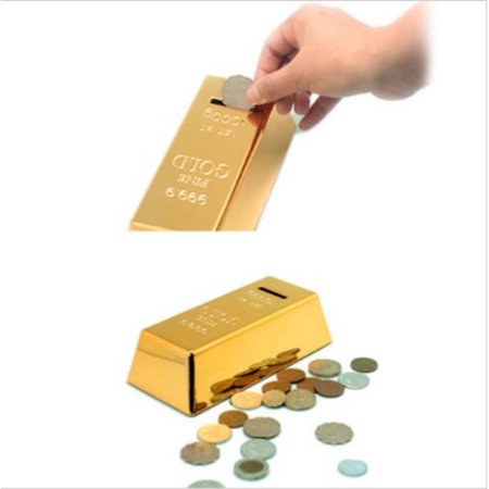 Urtoys Fashion Design Novelty Fun Gold Brick Piggy Bank Coin Money - urtoys fashion design novelty fun gold brick piggy bank coin money box storage tank kids gifts walmart com