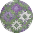 thumbnail image 2 of Addison Rugs Mayfield Premium Machine Washable Transitional Aztec Green Round Rug, 8' x 8', 2 of 6